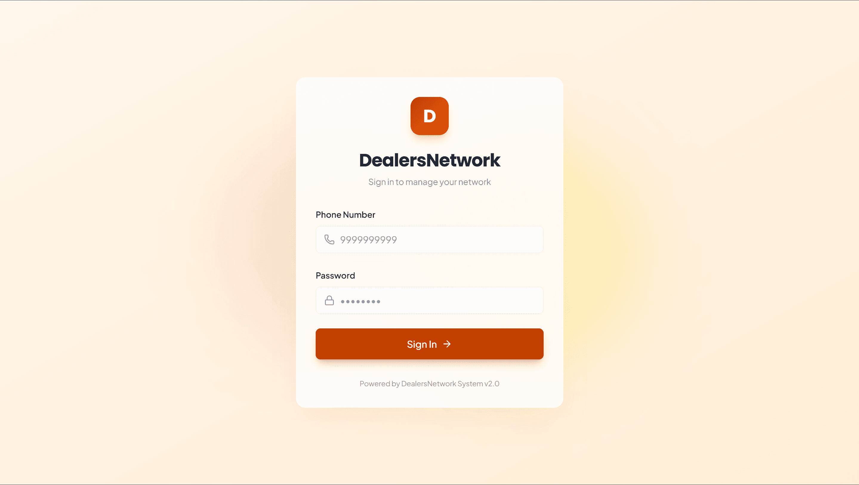 Admin login — secured with JWT auth